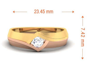 diamond couple ring 3D Print Model