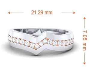 diamond couple ring 3D Print Model