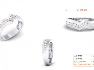 diamond couple ring 3D Print Model