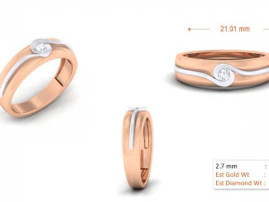 diamond couple ring 3D Print Model