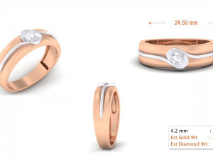 diamond couple ring 3D Print Model