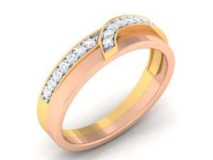 кольцо с бриллиантовой парой 3D Принт Модель