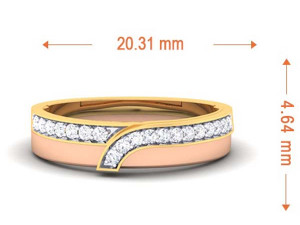 diamond couple ring 3D Baskı Modeli