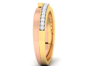 diamond couple ring 3D Baskı Modeli