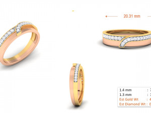 diamond couple ring 3D Baskı Modeli