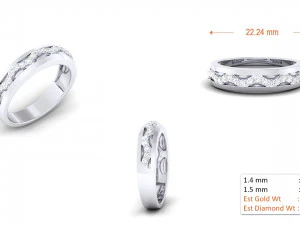 diamond couple ring 3D Print Model