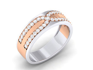 diamond couple ring 3D Print Model