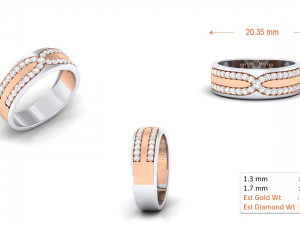 diamond couple ring 3D Print Model