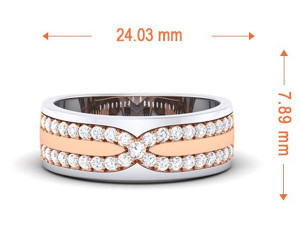 diamond couple ring 3D प्रिंट मॉडल