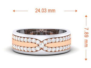 diamond couple ring 3D Print Model