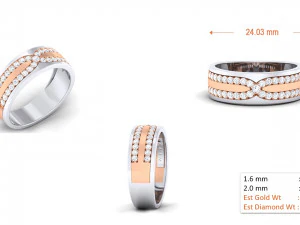 diamond couple ring 3D Print Model