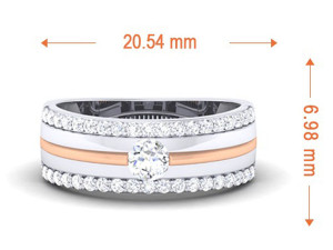 diamond couple ring 3Dプリントモデル