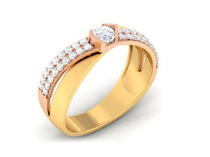 diamond couple ring 3D 프린트 모델
