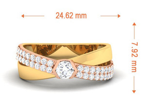 diamond couple ring Modelo de Impressão 3D