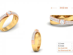 diamond couple ring 3D Print Model
