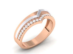 cincin pasangan berlian Model Cetak 3D