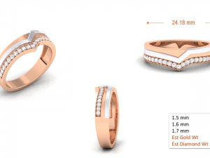 diamond couple ring 3D Print Model