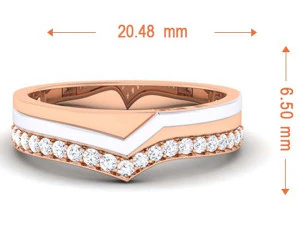 diamond couple ring 3D Print Model