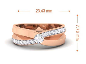 diamond couple ring 3D Print Model