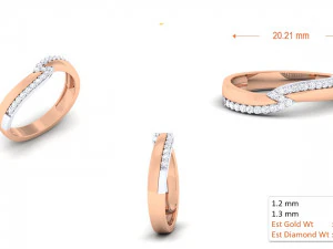 diamond couple ring 3D Print Model