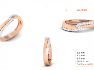 diamond couple ring 3D Baskı Modeli