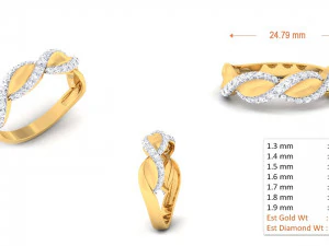 diamond couple ring 3D Print Model