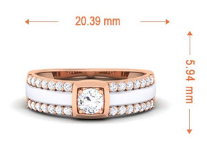 diamond couple ring 3D Print Model