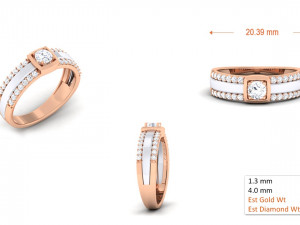 diamond couple ring 3D Print Model