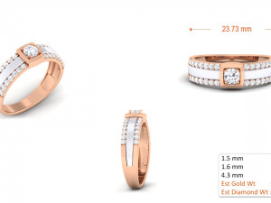 diamond couple ring 3D Print Model