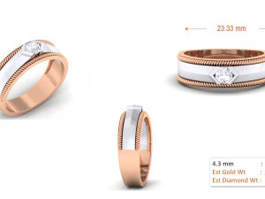 diamond couple ring 3D Print Model