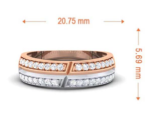 diamond couple ring 3D Print Model