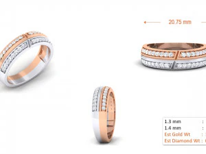 diamond couple ring 3D Print Model