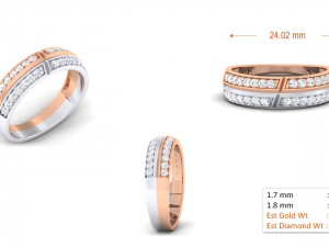 diamond couple ring 3Dプリントモデル