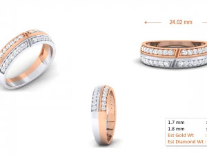 diamond couple ring 3D Print Model