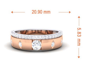 diamond couple ring 3D Print Model