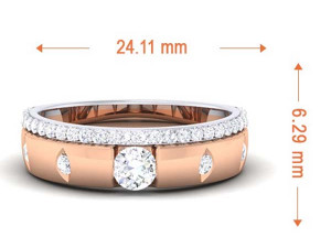 diamond couple ring 3D Print Model