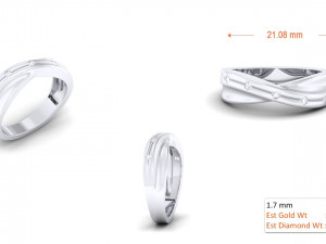 diamond couple ring 3D प्रिंट मॉडल