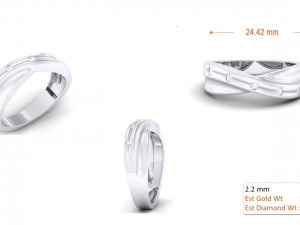 diamond couple ring 3D प्रिंट मॉडल