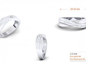 diamond couple ring 3D Print Model