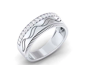 bague de couple en diamant Modèles 3D en vedette