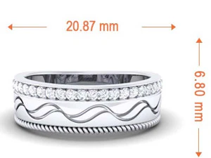 diamond couple ring 3D Print Model