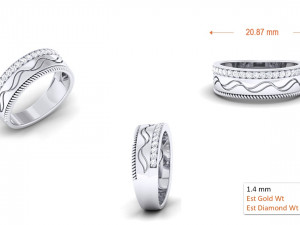 diamond couple ring Modelo de Impressão 3D