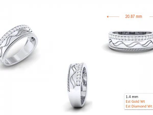 diamond couple ring 3D Print Model