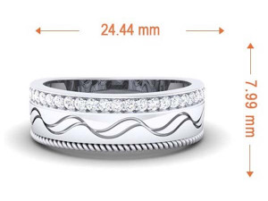 diamond couple ring Modelo de Impressão 3D