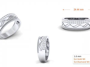 diamond couple ring 3D Print Model