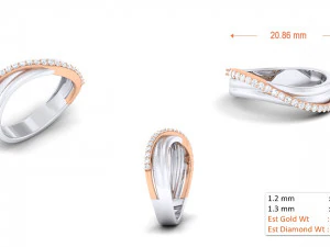 diamond couple ring 3D Print Model