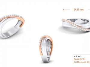 diamond couple ring 3D Print Model