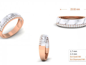 diamond couple ring 3D-printmodel