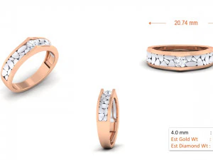 diamond couple ring 3D Print Model