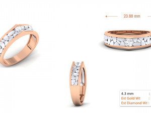 diamond couple ring 3D Baskı Modeli